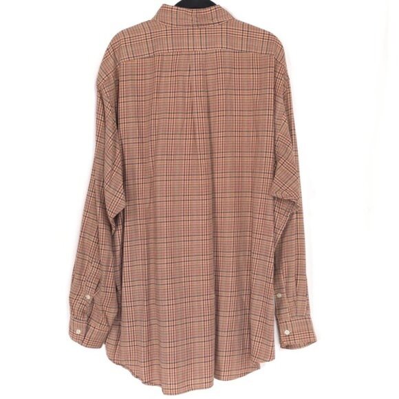 RALPH LAUREN Men's Shirt BLAKE Size XL Plaid Brown Cotton Check Button Down LS - Picture 4 of 9